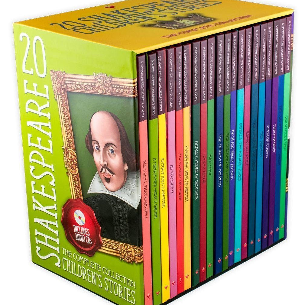 20 Children's Shakespeare Story Books with Audio CD - Tragedy & Comedy - Hardback - Macaw Books 7-9 Sweet Cherry Publishing