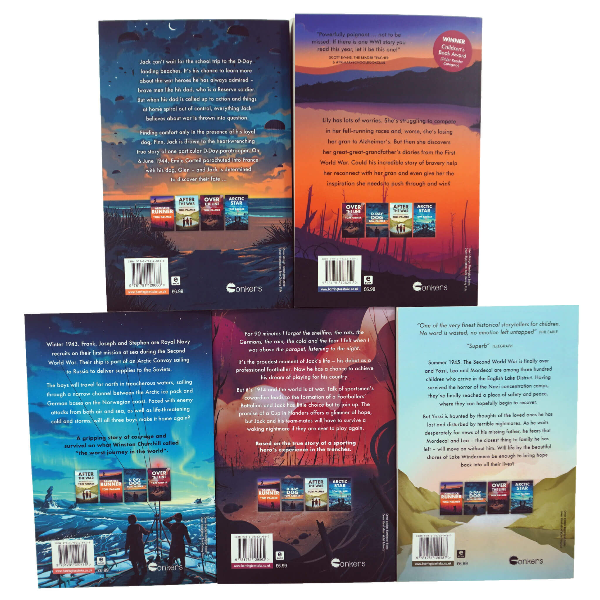 Tom Palmer Conkers Series 5 Books Collection Set - Ages 8 years and up - Paperback 9-14 Barrington Stoke Ltd