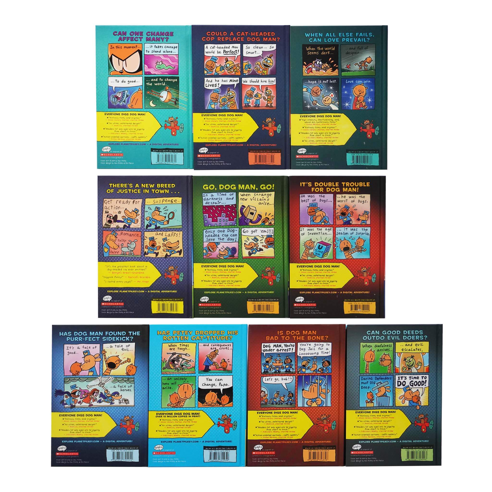 Dog Man 1-10: The Supa Buddies Mega Collection 10 Books Box Set - Ages 6-12 - Hardback 7-9 Scholastic