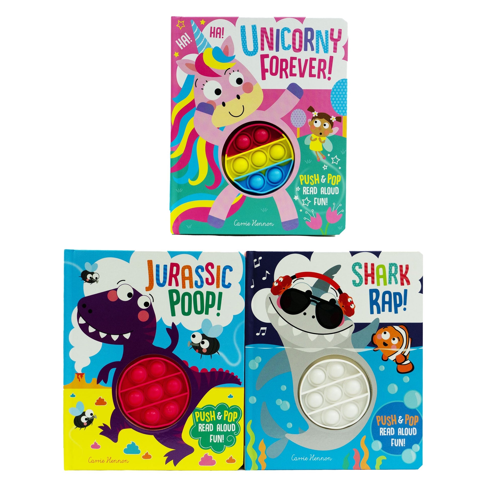 Push & Pop Bubble Read Aloud Fun! 3 Books Collection By Clare Michelle - Ages 3-5 - Board Books 0-5 Imagine That Publishing Ltd