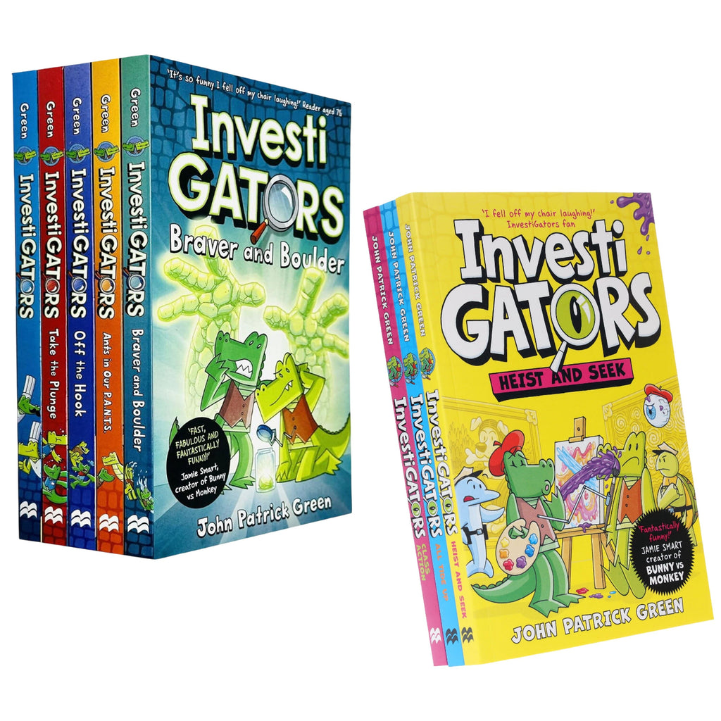 InvestiGators Series by John Patrick Green Illustrated 8 Books Collection Set - Ages 7-9 - Paperback 7-9 Macmillan