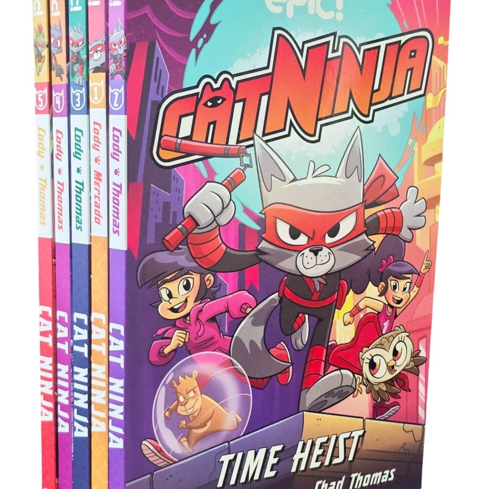 Cat Ninja Series 5 Books Collection Set - Ages 7-12 - Paperback Graphic Novels Andrews McMeel Publishing