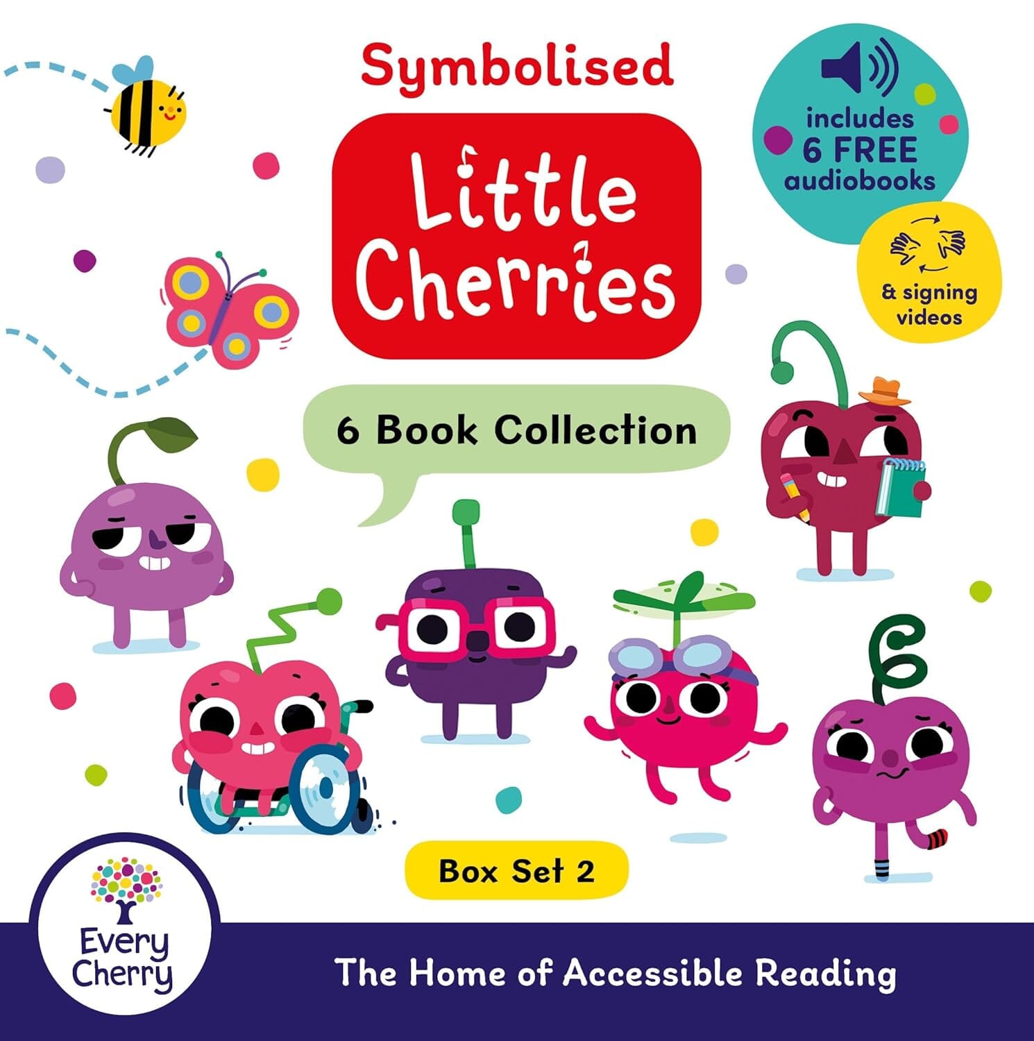 The Symbolised Little Cherries: 6 Book Collection (Box Set 2) Includes 6 Free Audiobooks - Ages 5-7 - Board Book 5-7 Every Cherry Publishing
