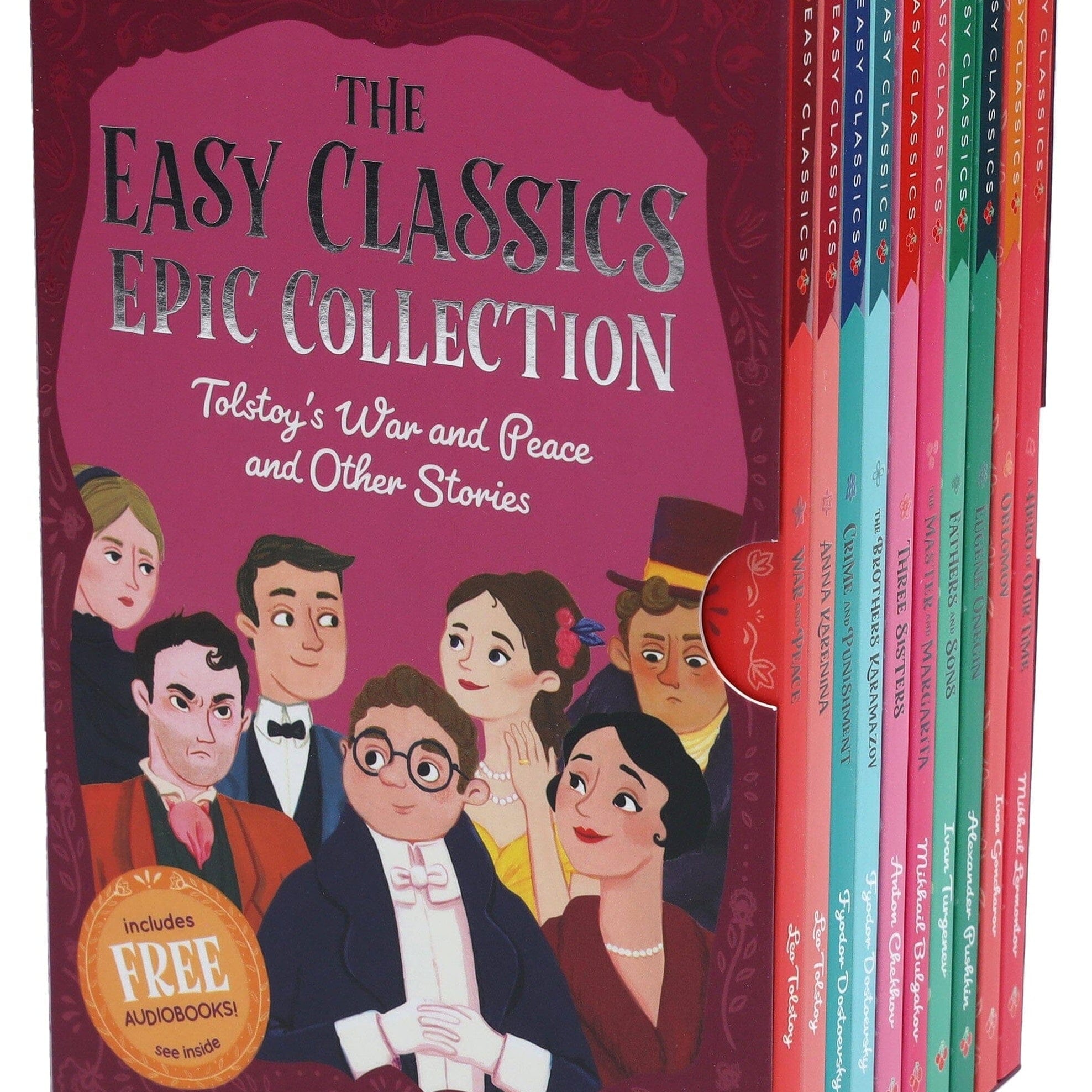 Easy Classic Epic Collection Tolstoy's War and Peace and Other Stories 10 Books Box Set By Gemma Barder, Helen Panayi - Ages 7-9- Paperback B2D DEALS Sweet Cherry Publishing