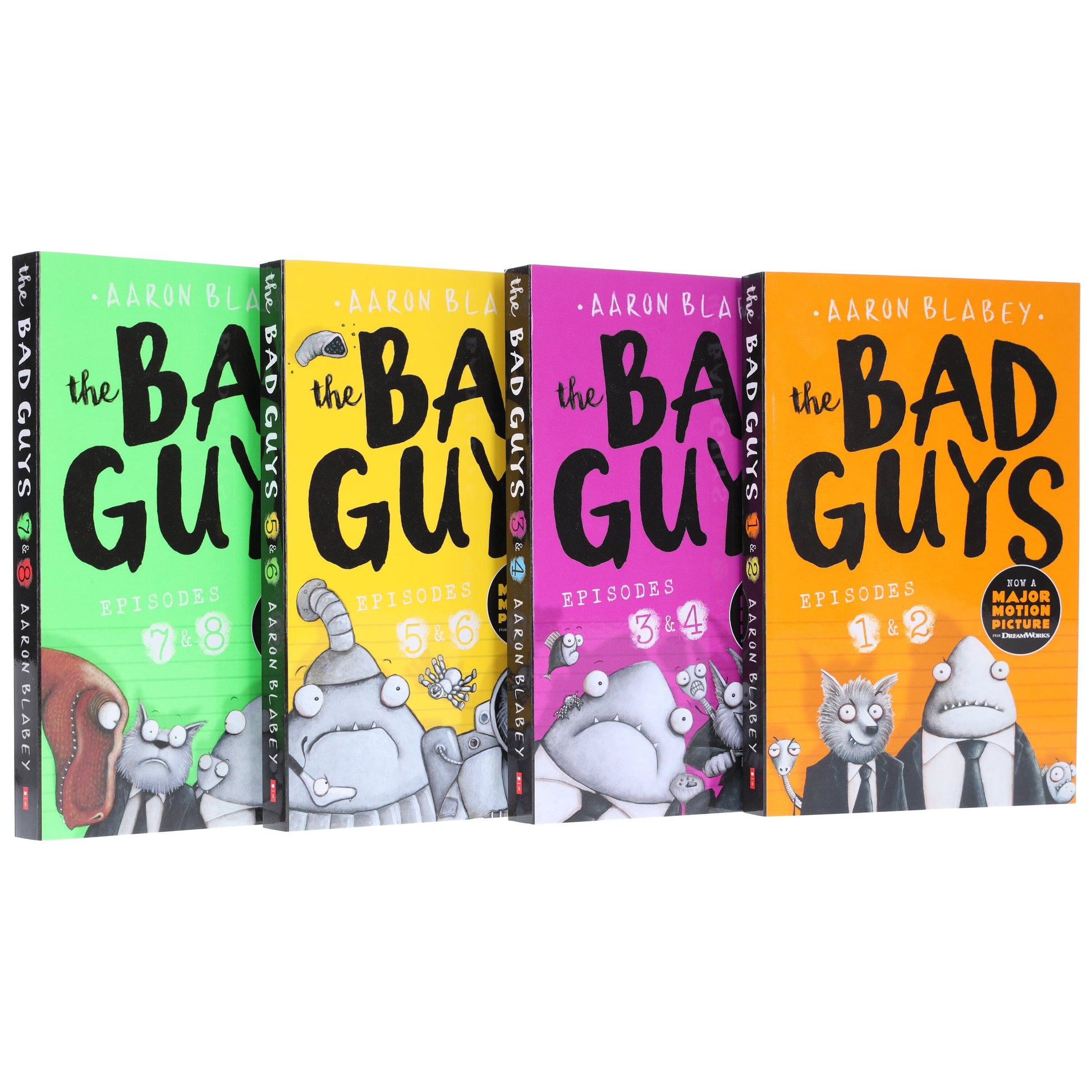 The Bad Guys Episodes by Aaron Blabey: 1-8 Collection 4 Books Set - Ages 7-9 - Paperback 7-9 Scholastic