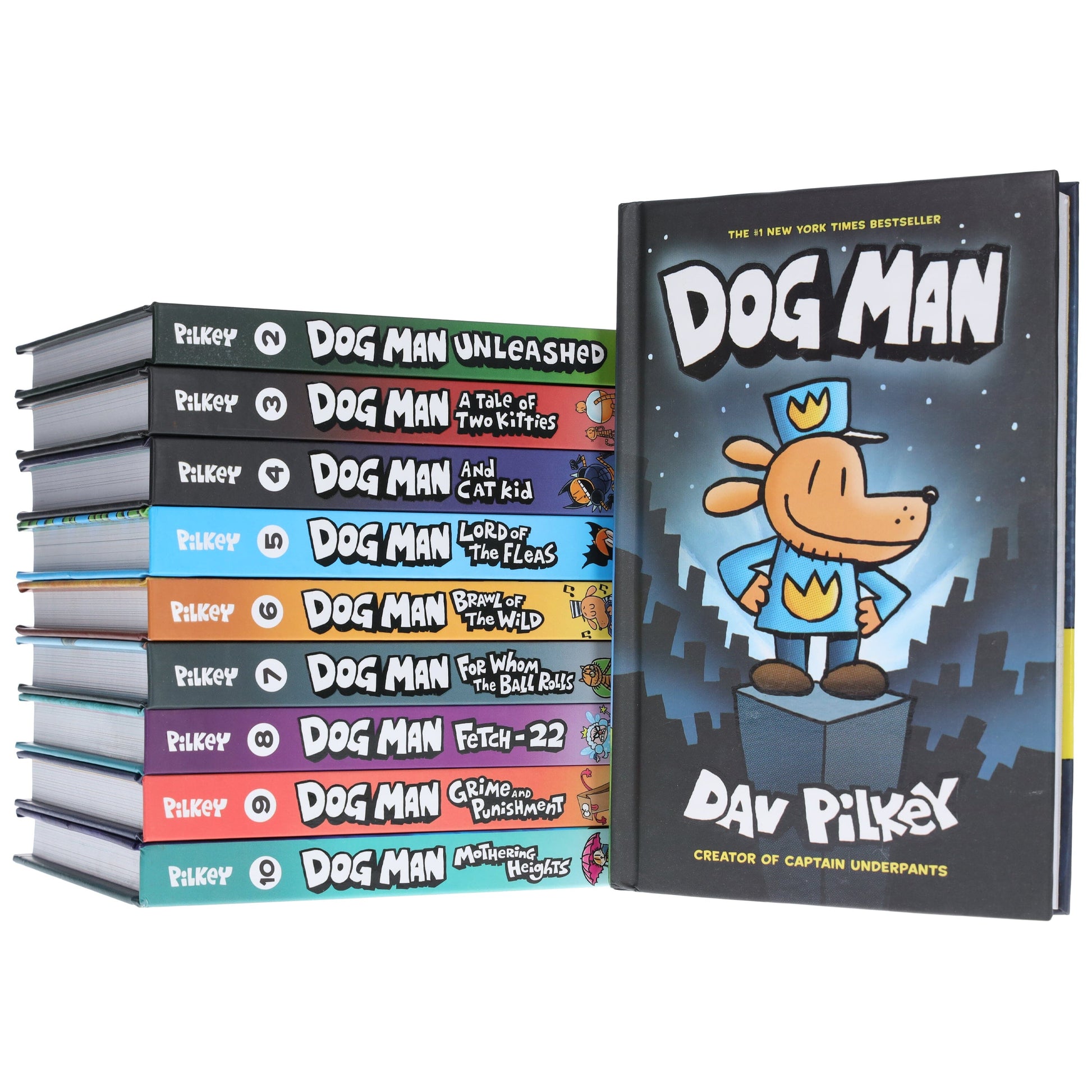 Dog Man 1-10: The Supa Buddies Mega Collection by Dav Pilkey 10 Books Set - Ages 6-12 - Hardback Graphic Novels Scholastic