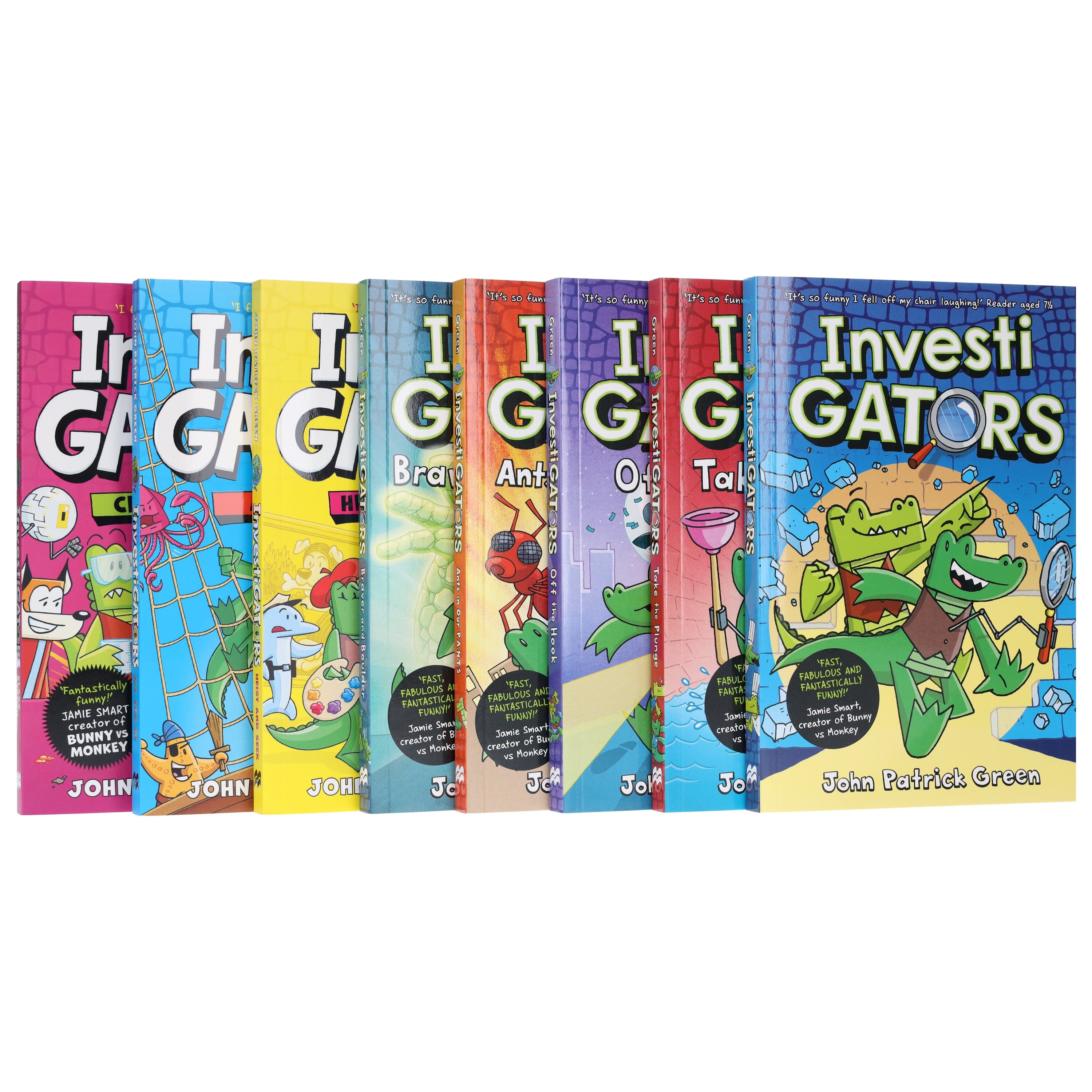 InvestiGators Series by John Patrick Green Illustrated 8 Books Collection Set - Ages 7-9 - Paperback 7-9 Macmillan