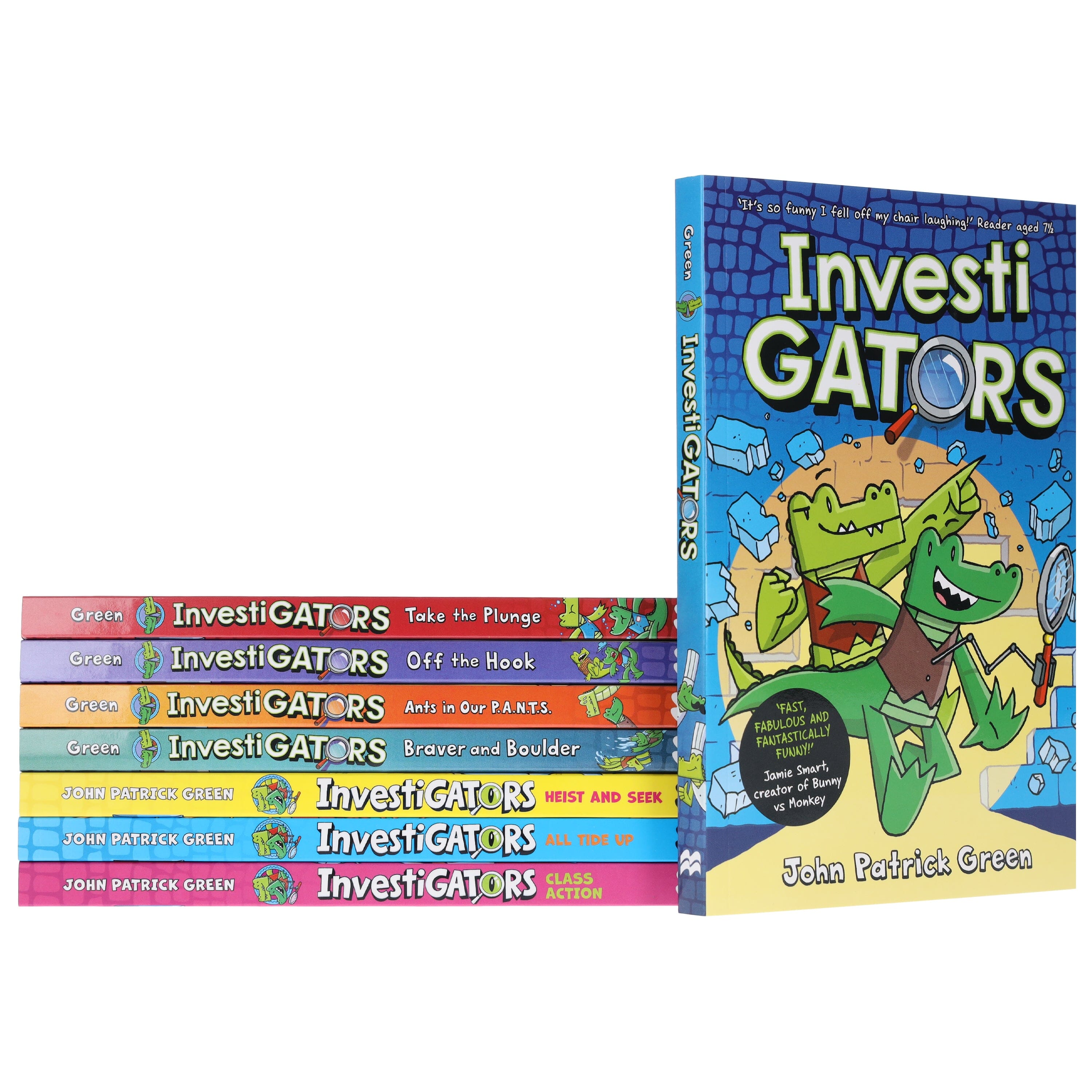InvestiGators Series by John Patrick Green Illustrated 8 Books Collection Set - Ages 7-9 - Paperback 7-9 Macmillan