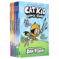 Cat Kid Comic Club By Dav Pilkey: illustrated 5 Books Collection Set - Ages 6-12 - Paperback Graphic Novels Scholastic