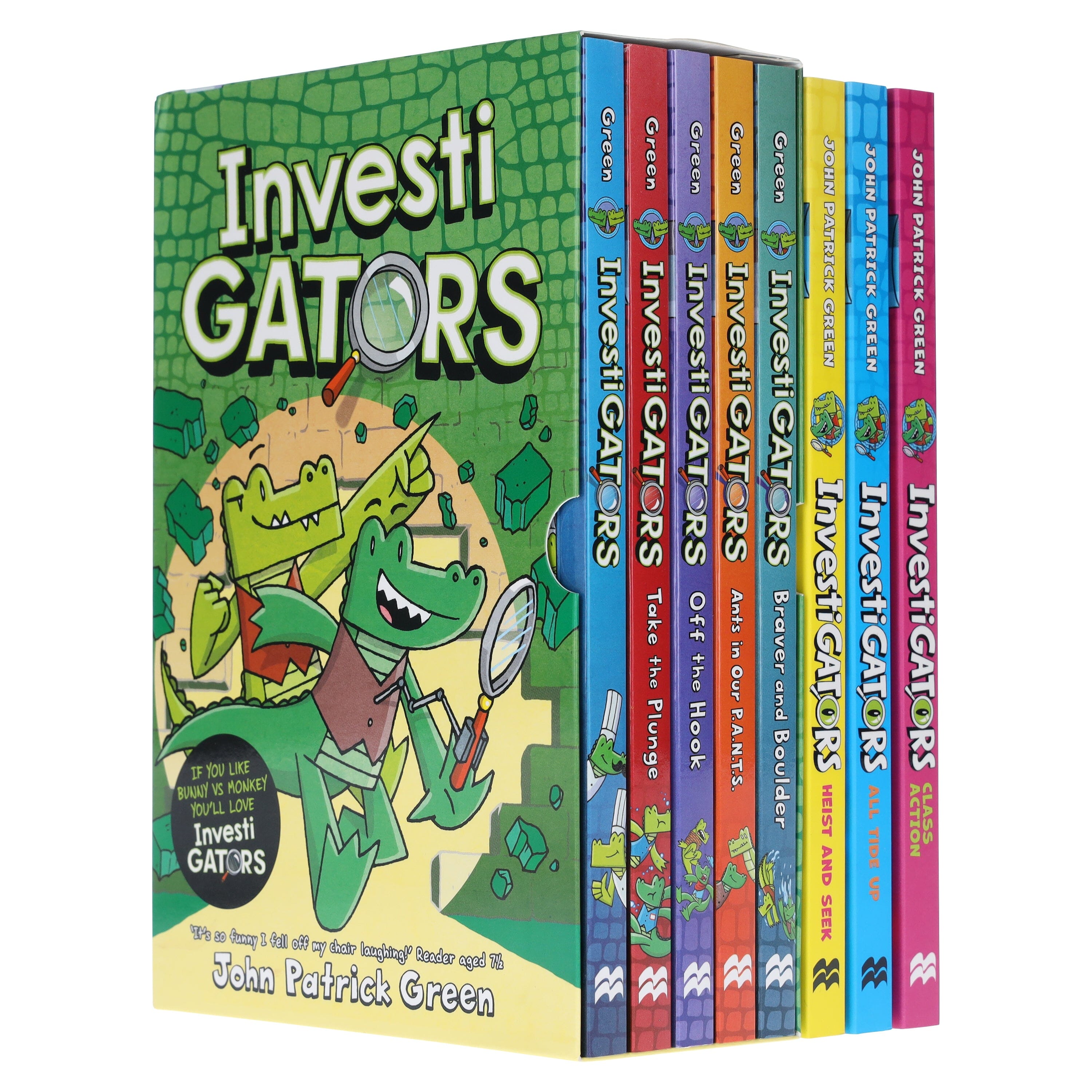 InvestiGators Series by John Patrick Green Illustrated 8 Books Collection Set - Ages 7-9 - Paperback 7-9 Macmillan