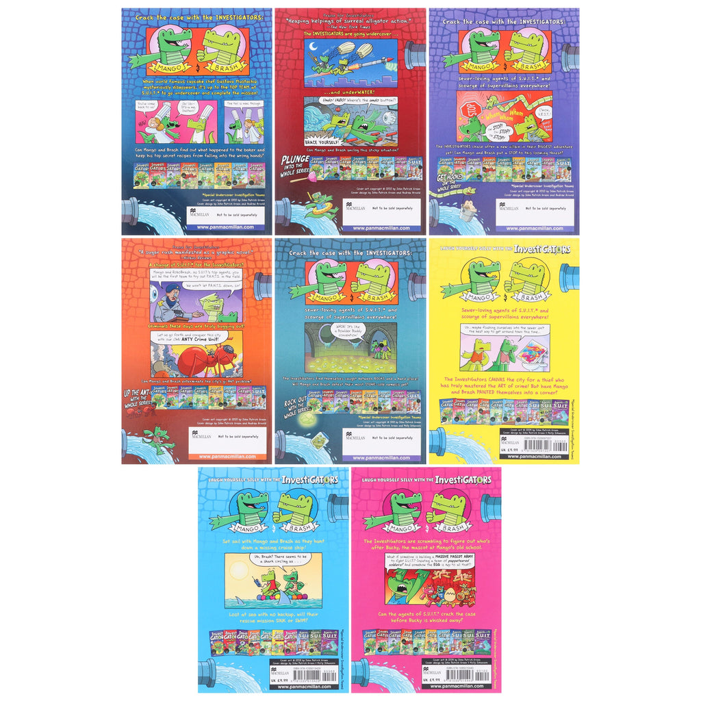 InvestiGators Series by John Patrick Green Illustrated 8 Books Collection Set - Ages 7-9 - Paperback 7-9 Macmillan