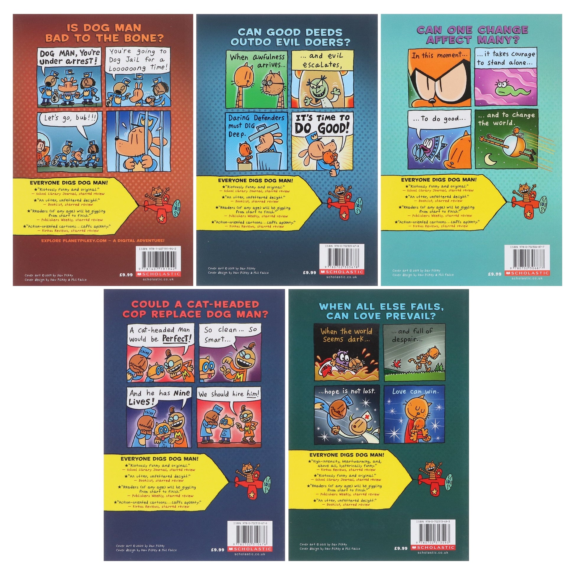 Dog Man 6-10: The Supa Buddies Mega Collection by Dav Pilkey 5 Books Collection Set - Ages 6-12 - Paperback Graphic Novels Scholastic