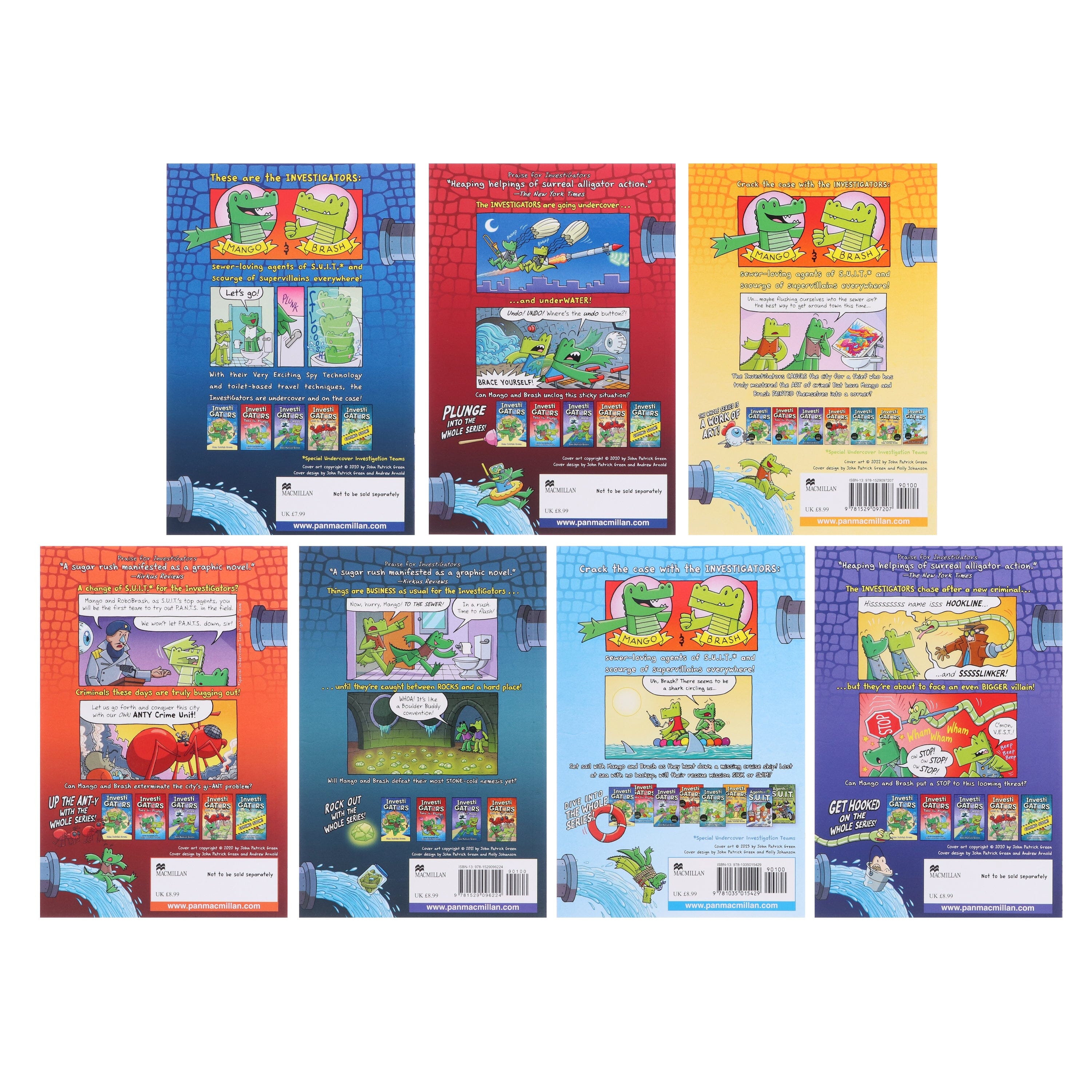 InvestiGators By John Patrick Green 7 Books Collection Set - Ages 7-9 - Paperback 7-9 Pan Macmillan