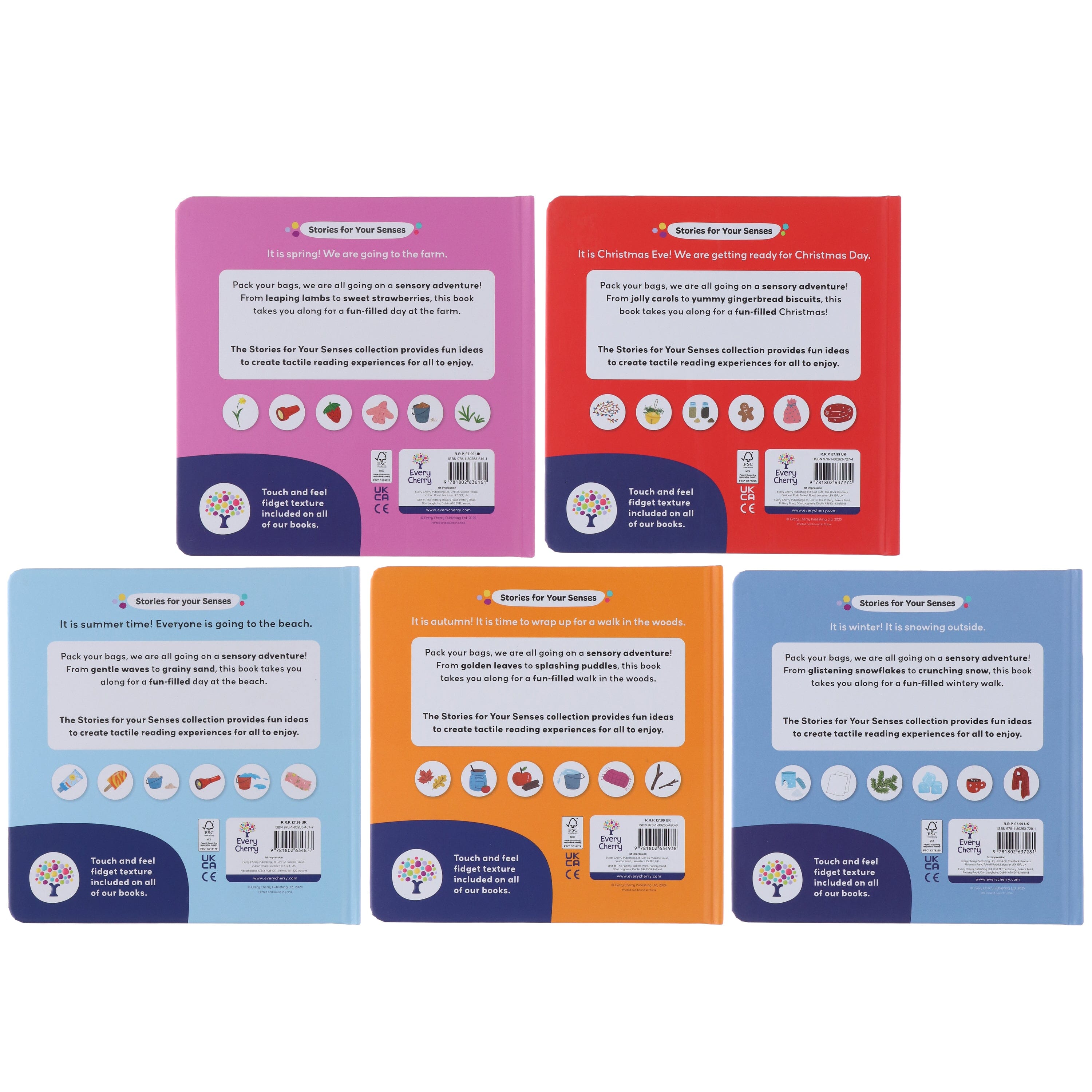 Stories for Your Senses Series by Emma Steel Illustrated 5 Books Collection Set - Ages 3-5 - Board Book 3-5 Every Cherry Publishing