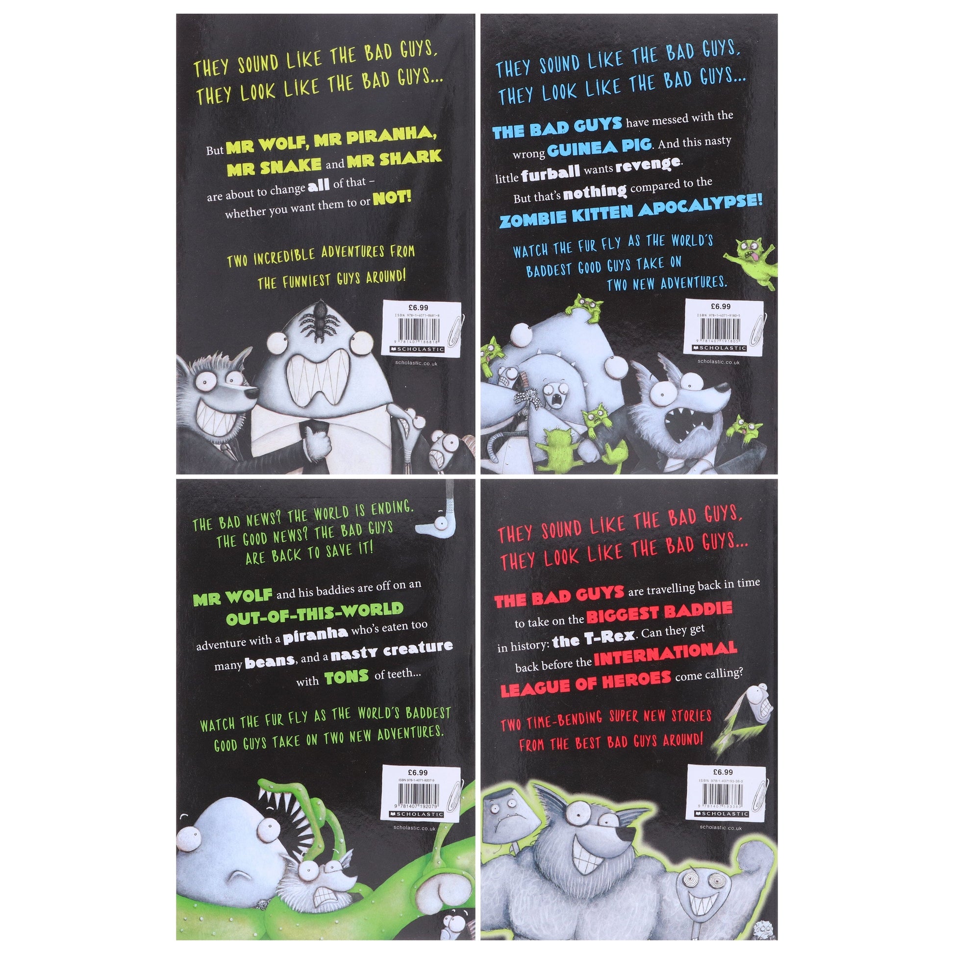 The Bad Guys Episodes by Aaron Blabey: 1-8 Collection 4 Books Set - Ages 7-9 - Paperback 7-9 Scholastic