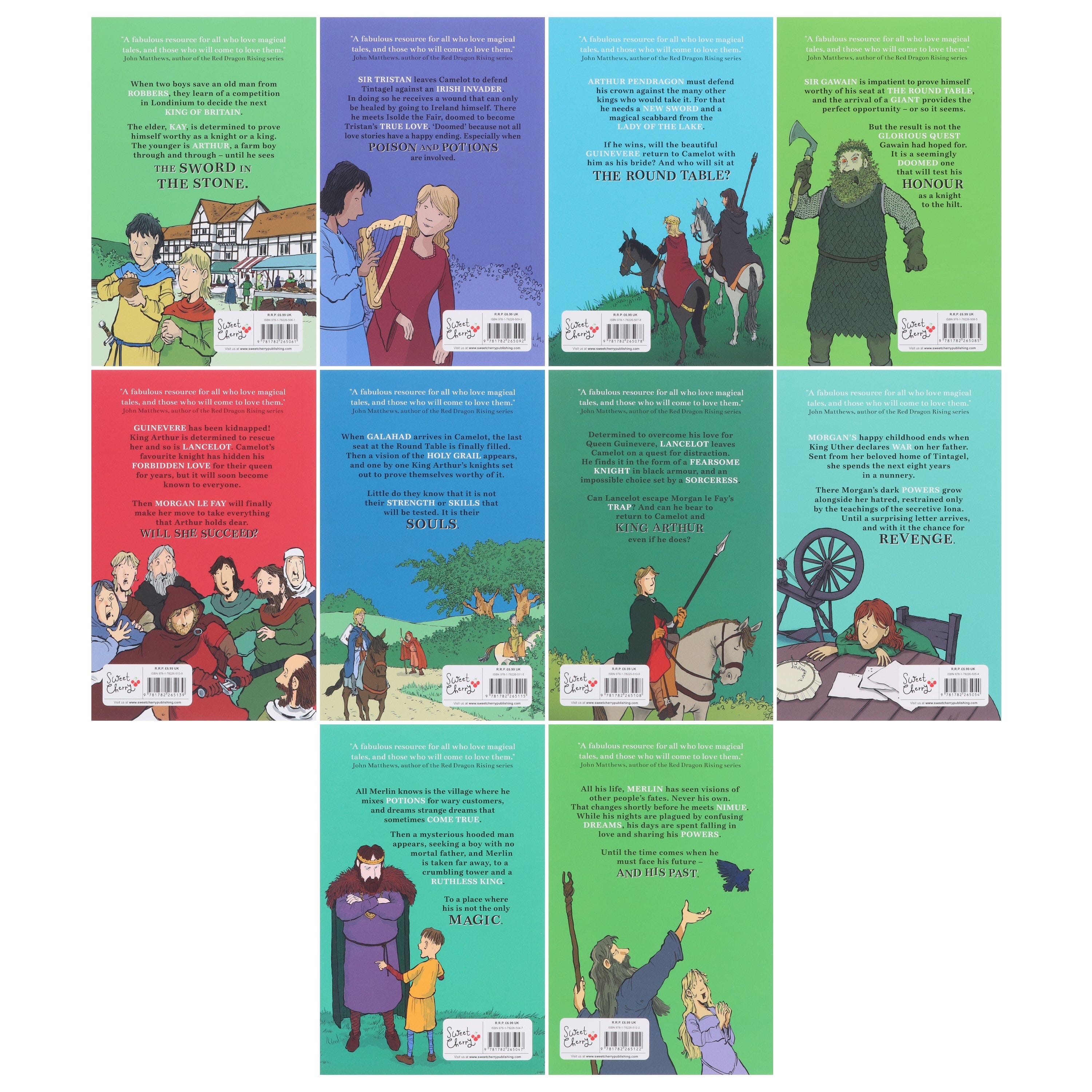 The Legends Of King Arthur Easy Classic 10 Books Box Set By Tracey Mayhew - Ages 7-9 - Paperback 7-9 Sweet Cherry Publishing