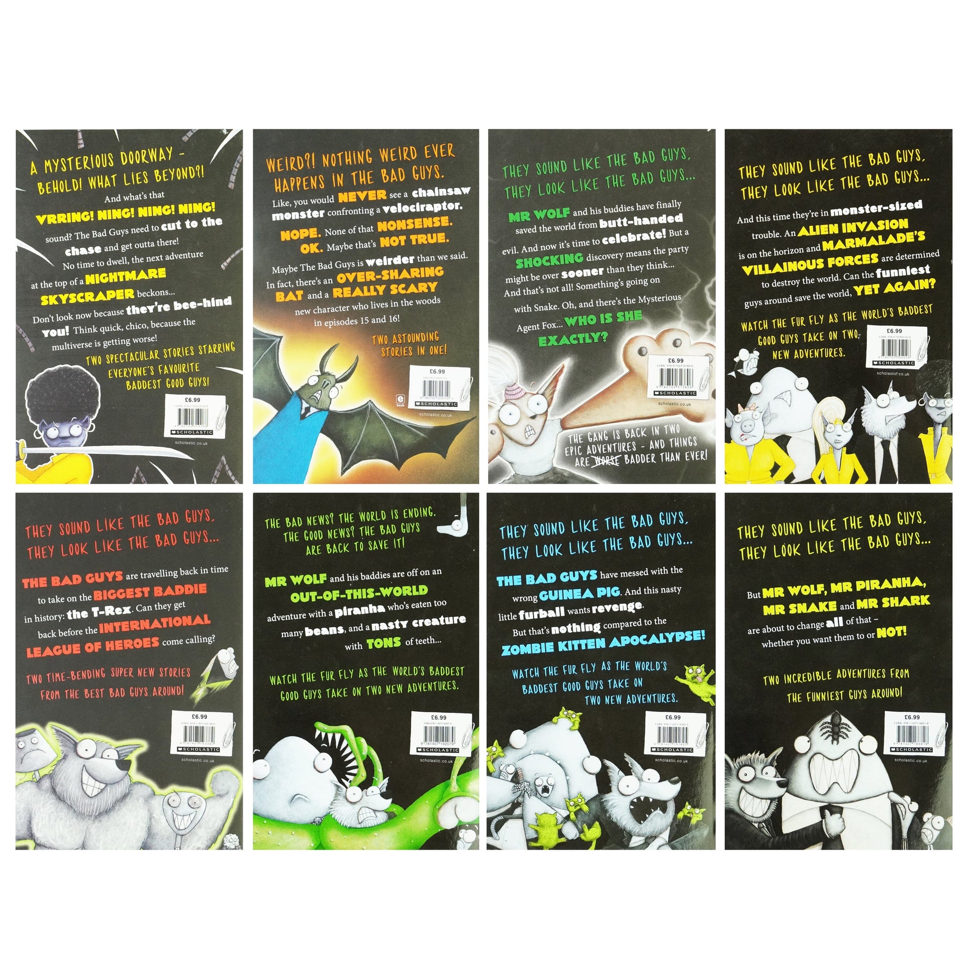 The Bad Guys Episodes 1-16 by Aaron Blabey 8 Books Collection Set - Ages 7-9 - Paperback 7-9 Scholastic