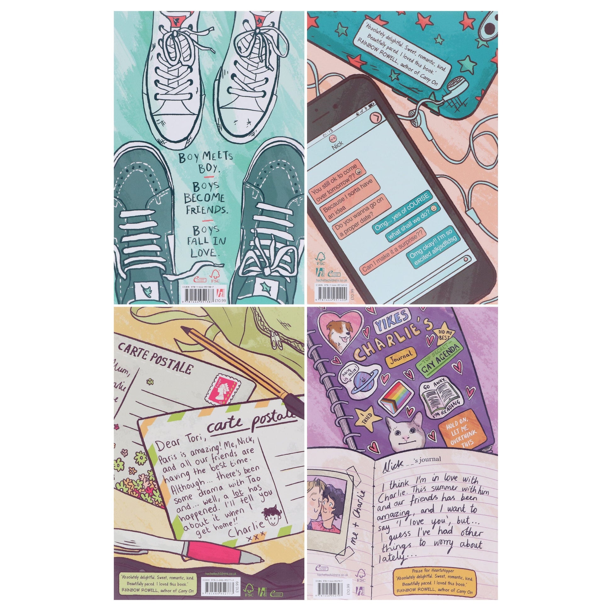 Heartstopper by Alice Oseman: Volumes 1-4 Collection Set - Ages 13+ - Paperback Graphic Novels Hachette