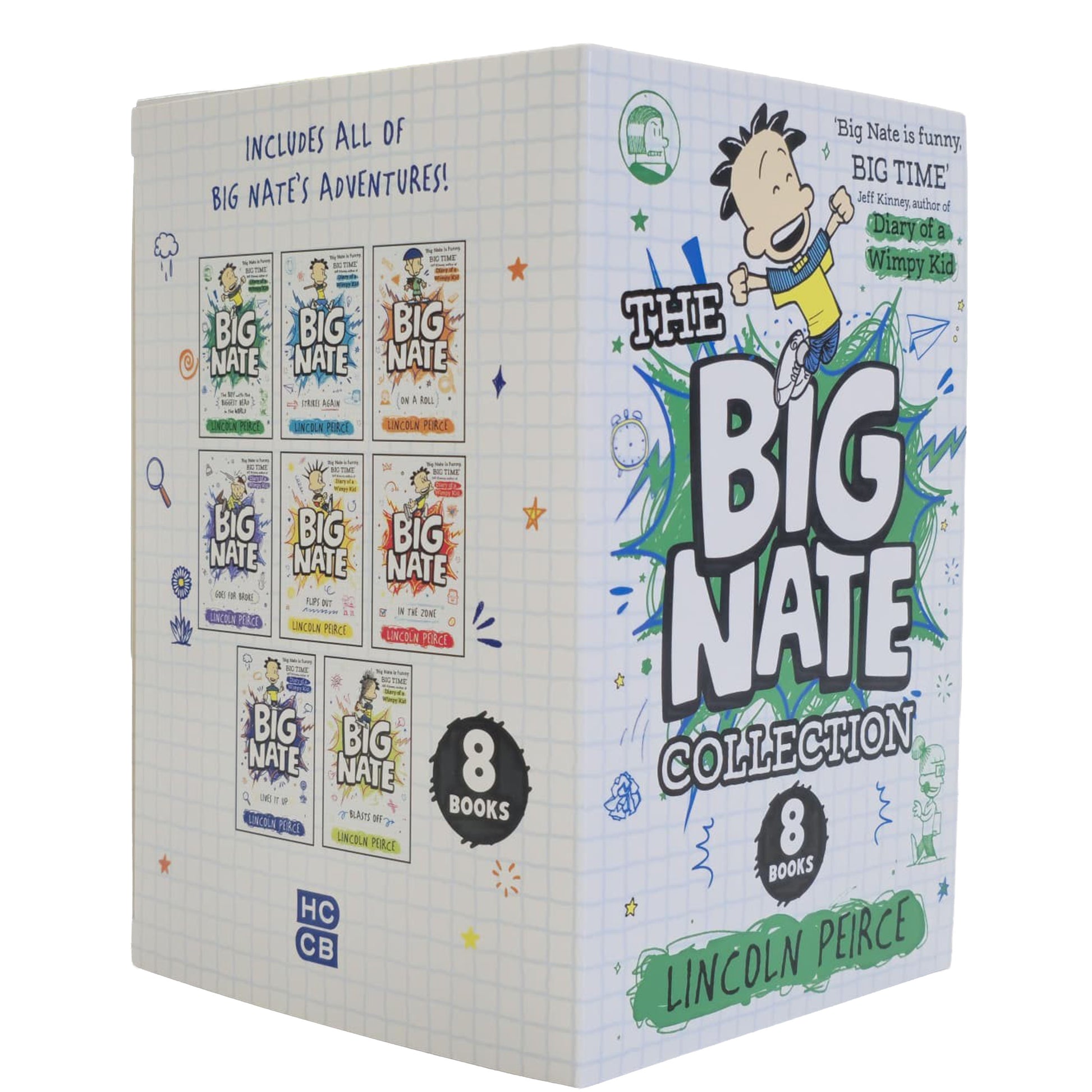 The Big Nate Collection Series by Lincoln Peirce 8 Books Box Set - Ages 9-14 - Paperback