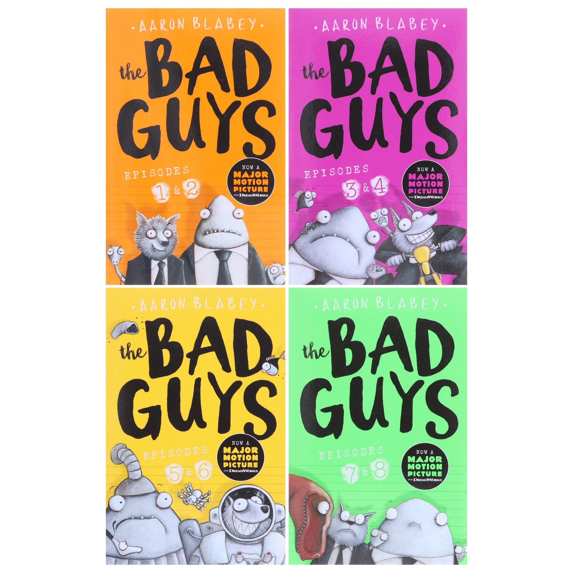 The Bad Guys Episodes by Aaron Blabey: 1-8 Collection 4 Books Set - Ages 7-9 - Paperback 7-9 Scholastic