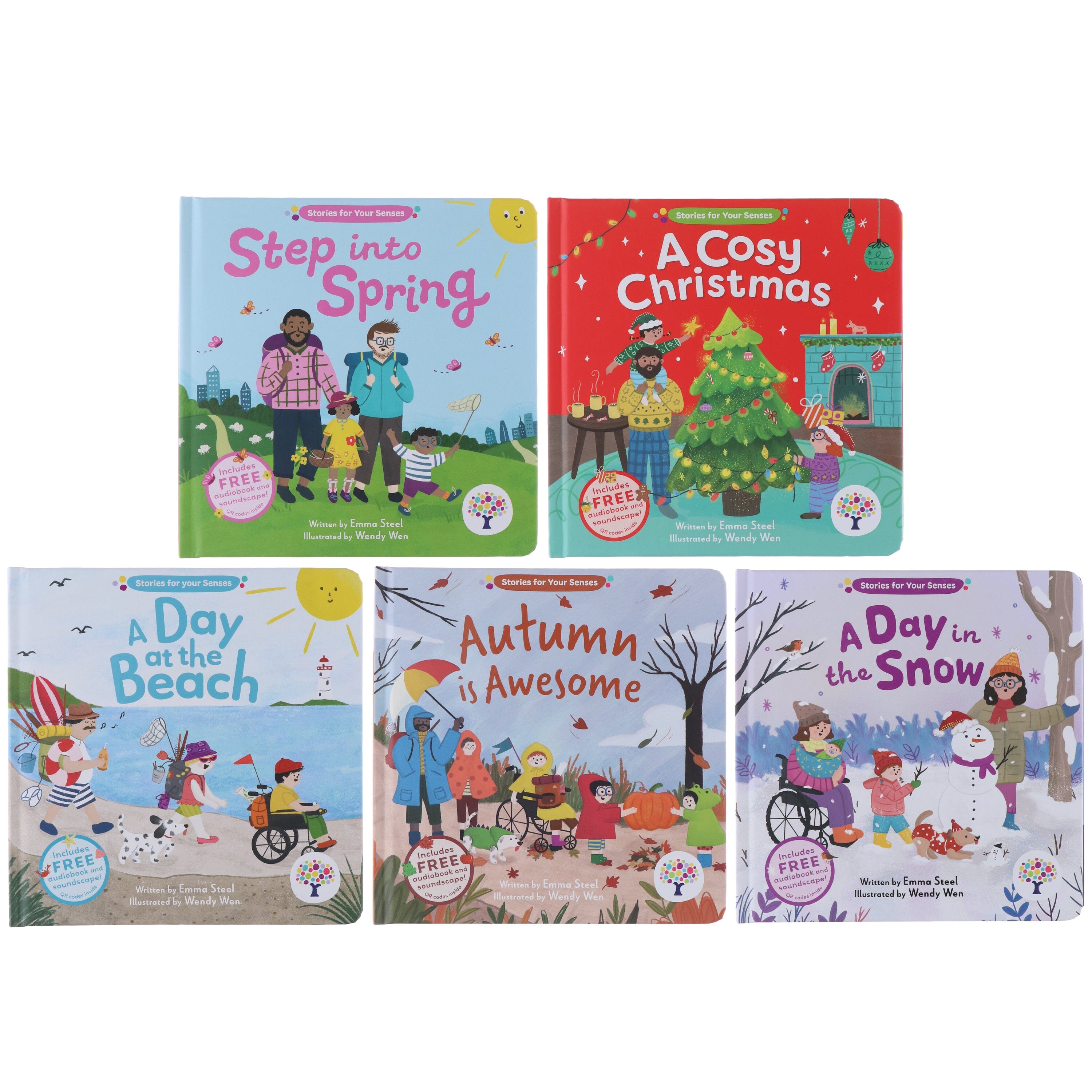 Stories for Your Senses Series by Emma Steel Illustrated 5 Books Collection Set - Ages 3-5 - Board Book 3-5 Every Cherry Publishing