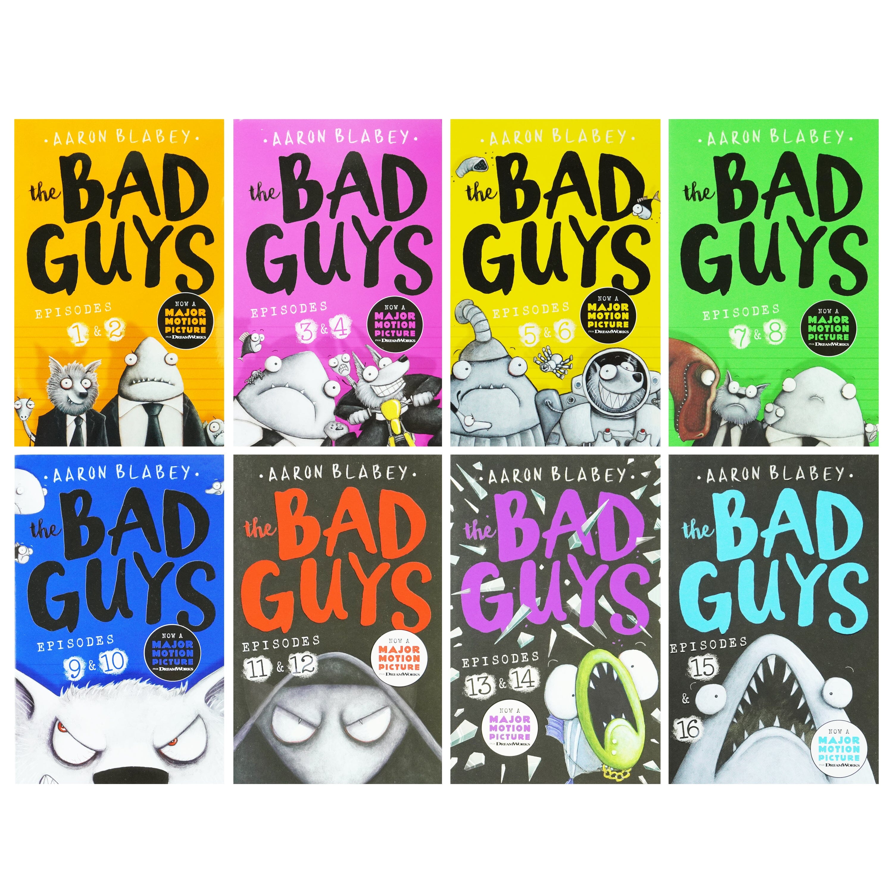 The Bad Guys Episodes 1-16 by Aaron Blabey 8 Books Collection Set - Ages 7-9 - Paperback 7-9 Scholastic