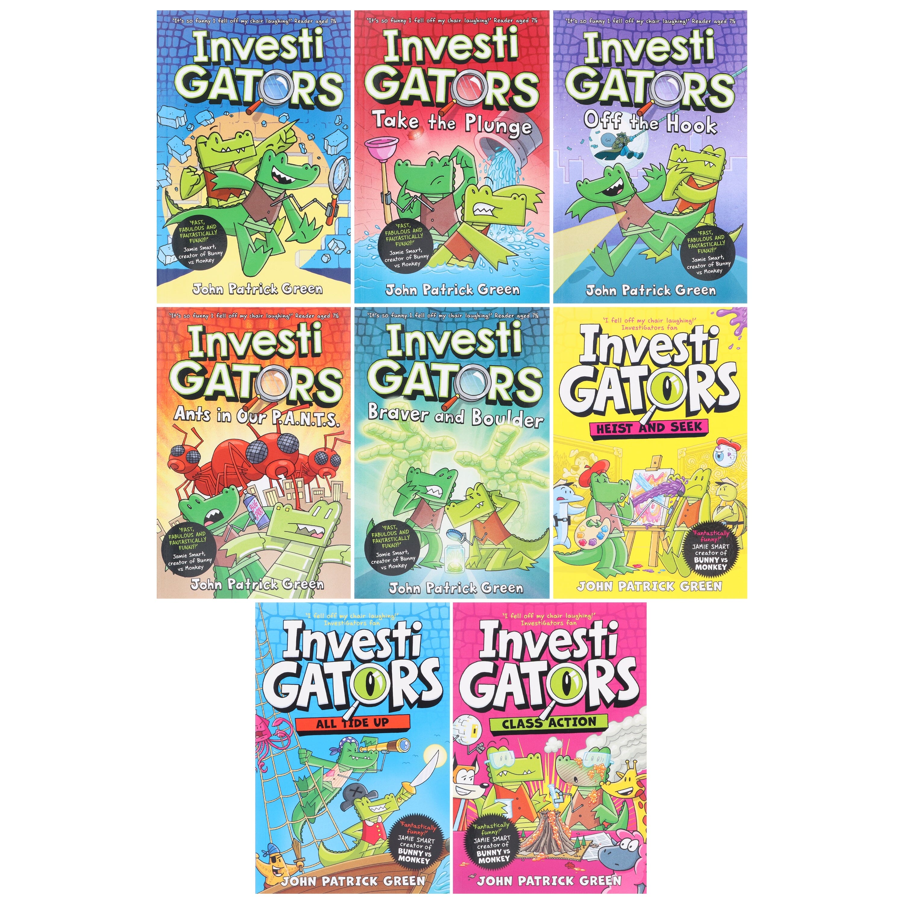 InvestiGators Series by John Patrick Green Illustrated 8 Books Collection Set - Ages 7-9 - Paperback 7-9 Macmillan