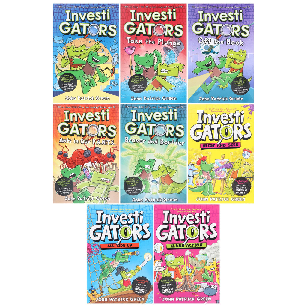 InvestiGators Series by John Patrick Green Illustrated 8 Books Collection Set - Ages 7-9 - Paperback 7-9 Macmillan