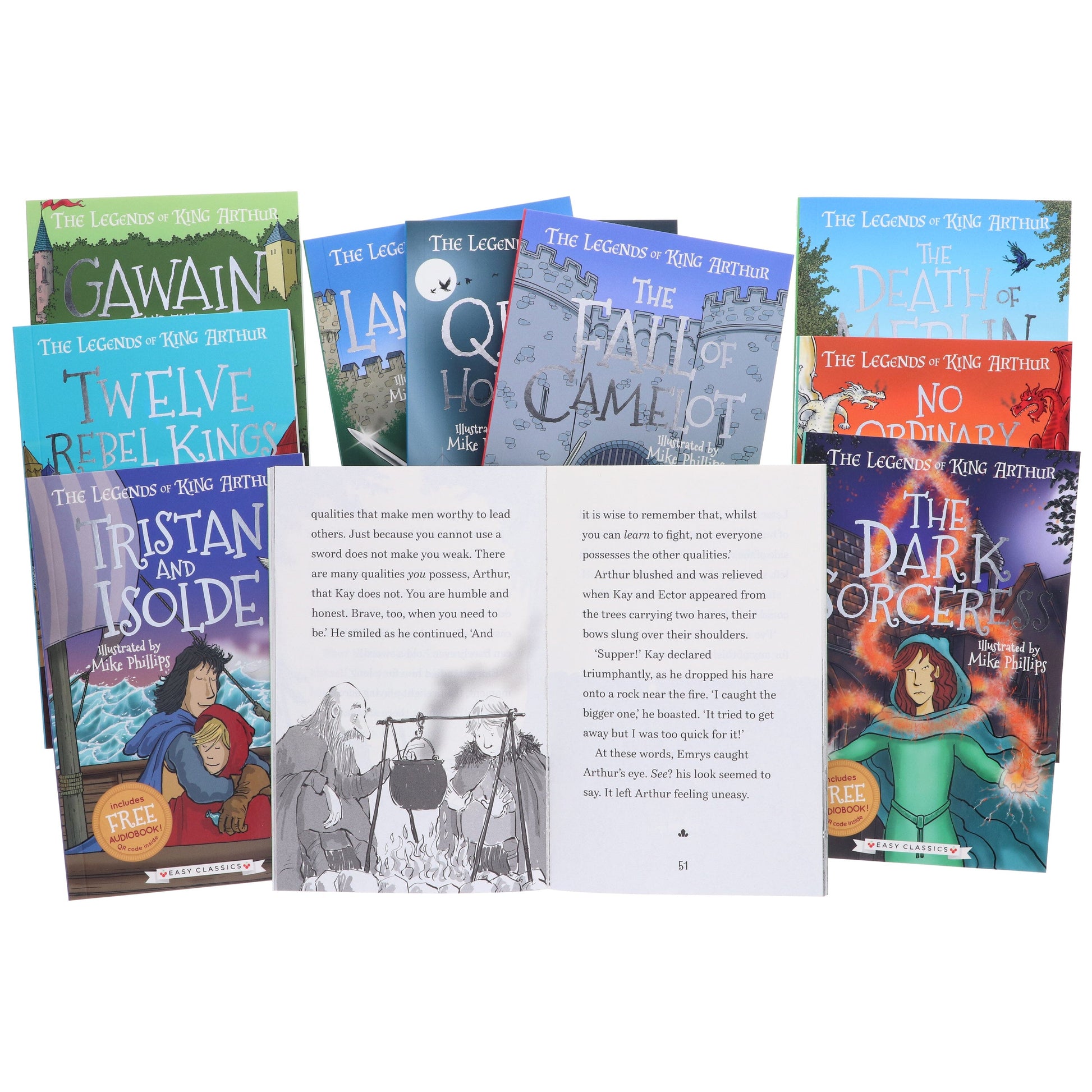 The Legends Of King Arthur Easy Classic 10 Books Box Set By Tracey Mayhew - Ages 7-9 - Paperback 7-9 Sweet Cherry Publishing