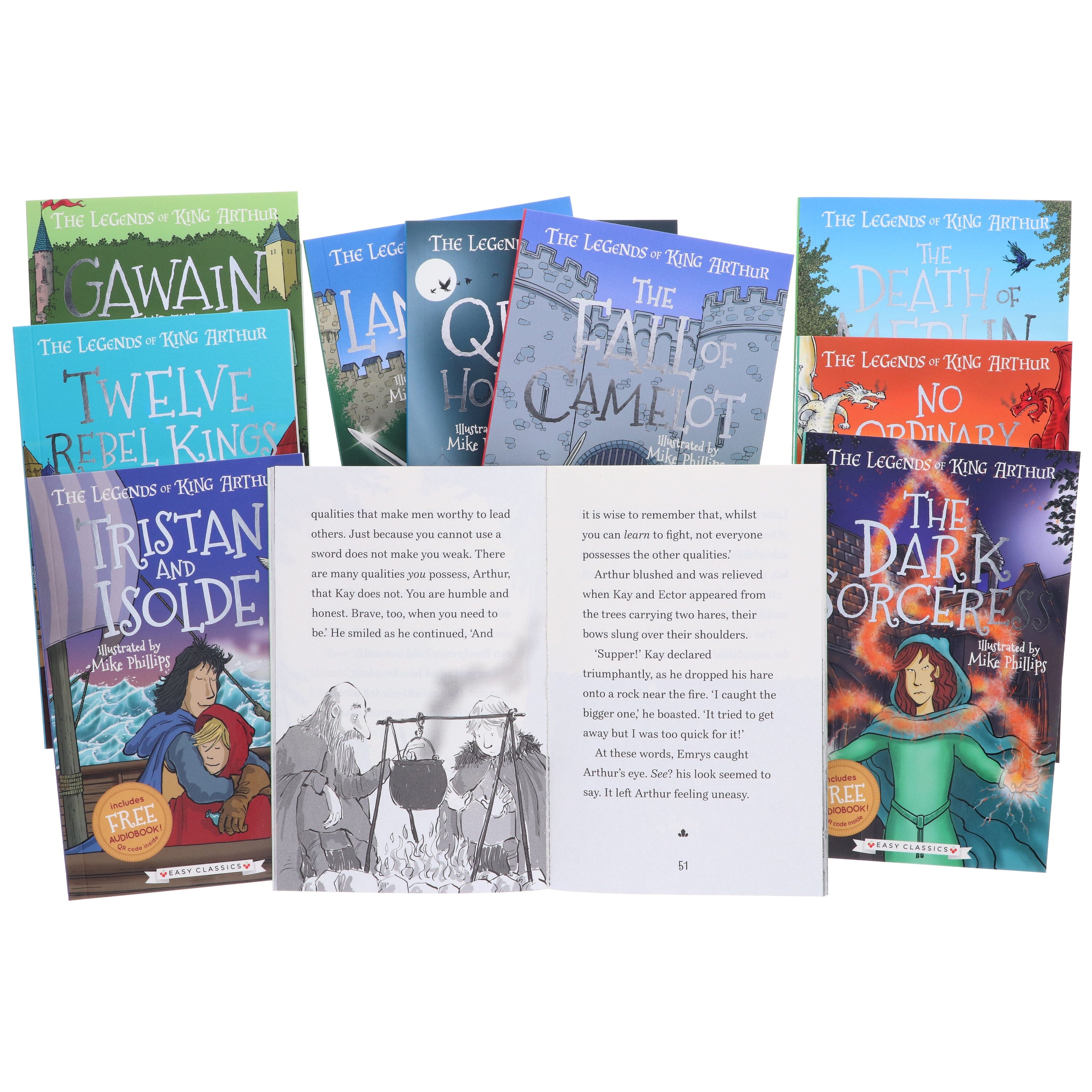 The Legends Of King Arthur Easy Classic 10 Books Box Set By Tracey Mayhew - Ages 7-9 - Paperback 7-9 Sweet Cherry Publishing