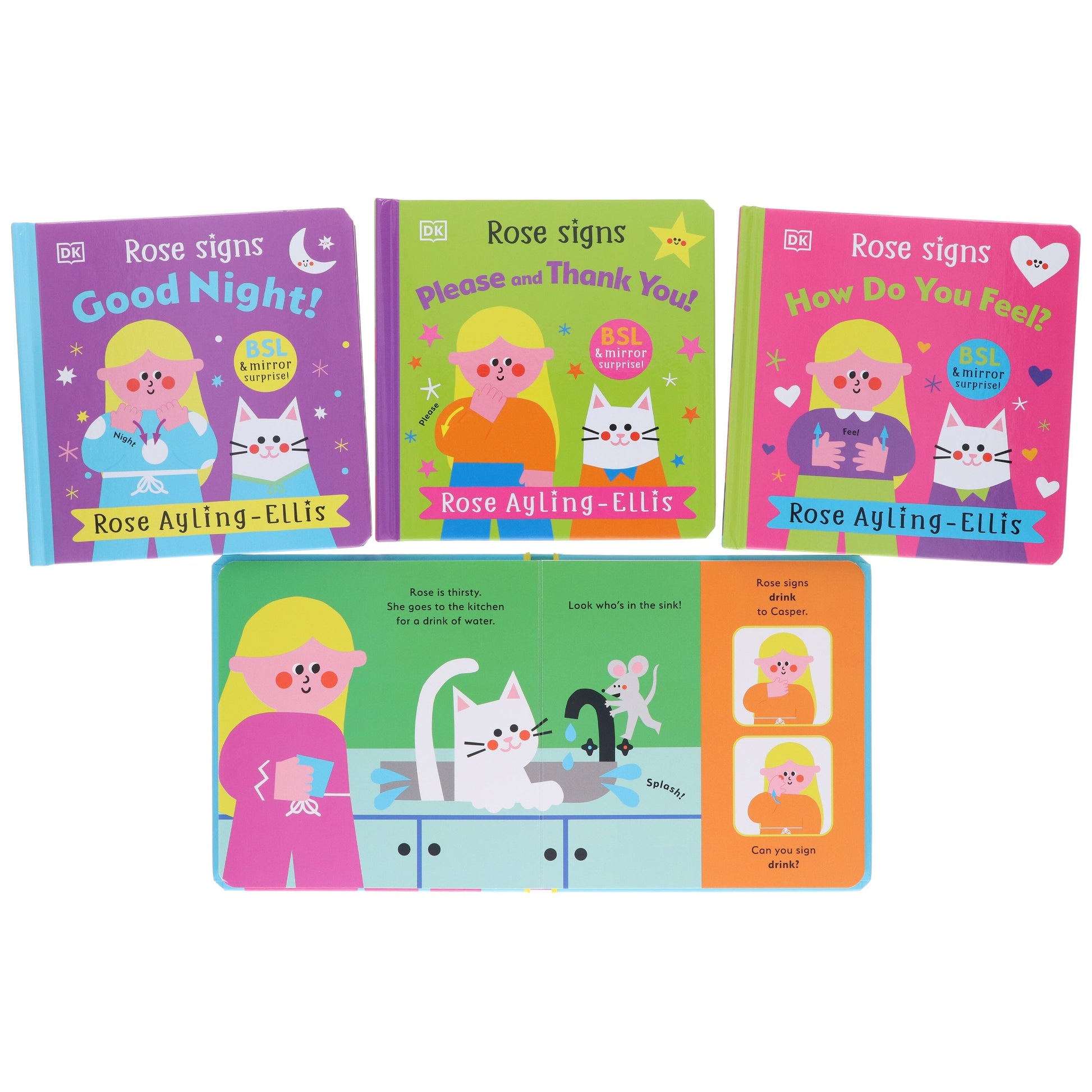 DK Rose Signs Series by Rose Ayling-Ellis Illustrated 4 Picture Books Collection Set - Ages 2-5 - Board Book 0-5 DK