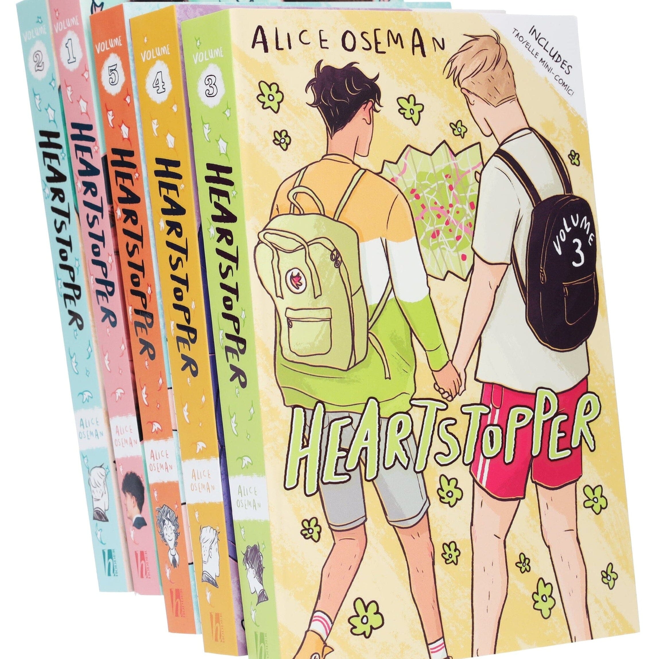 Heartstopper by Alice Oseman: Volumes 1-5 Collection Set - Ages 13+ - Paperback Graphic Novels Hodder Children’s Books