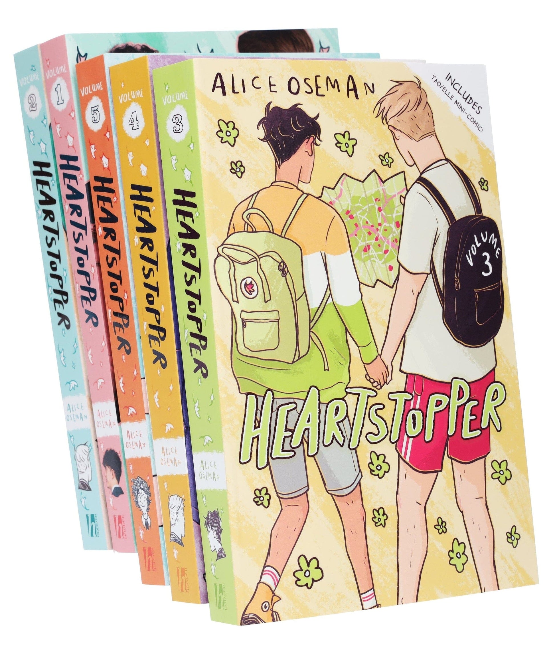 Heartstopper by Alice Oseman: Volumes 1-5 Collection Set - Ages 13+ - Paperback Graphic Novels Hodder Children’s Books