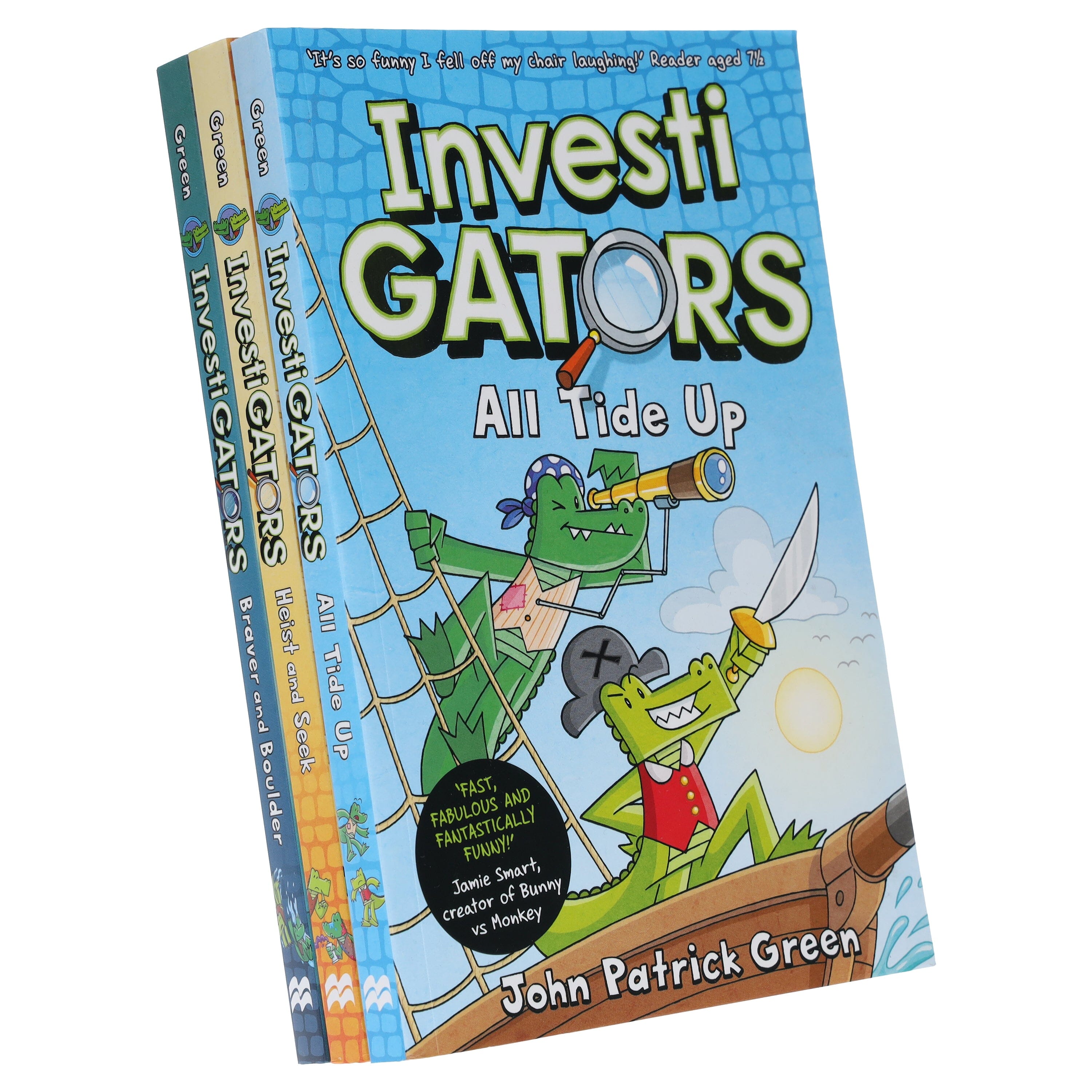 InvestiGators Series (Book 5-7) By John Patrick Green: illustrated 3 Books Collection Set - Ages 7-9 - Paperback Graphic Novels Pan Macmillan